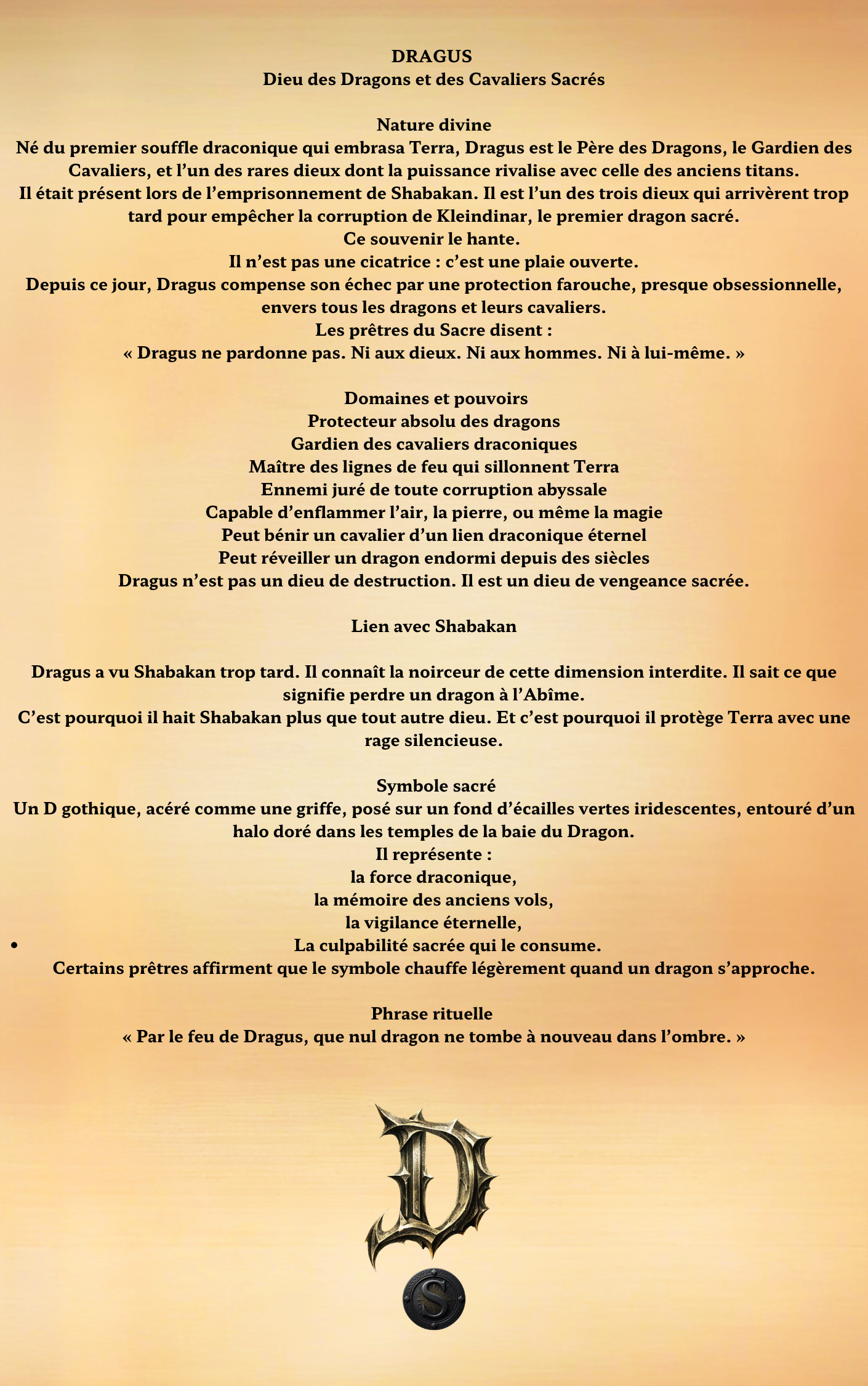 Fiche Dragus