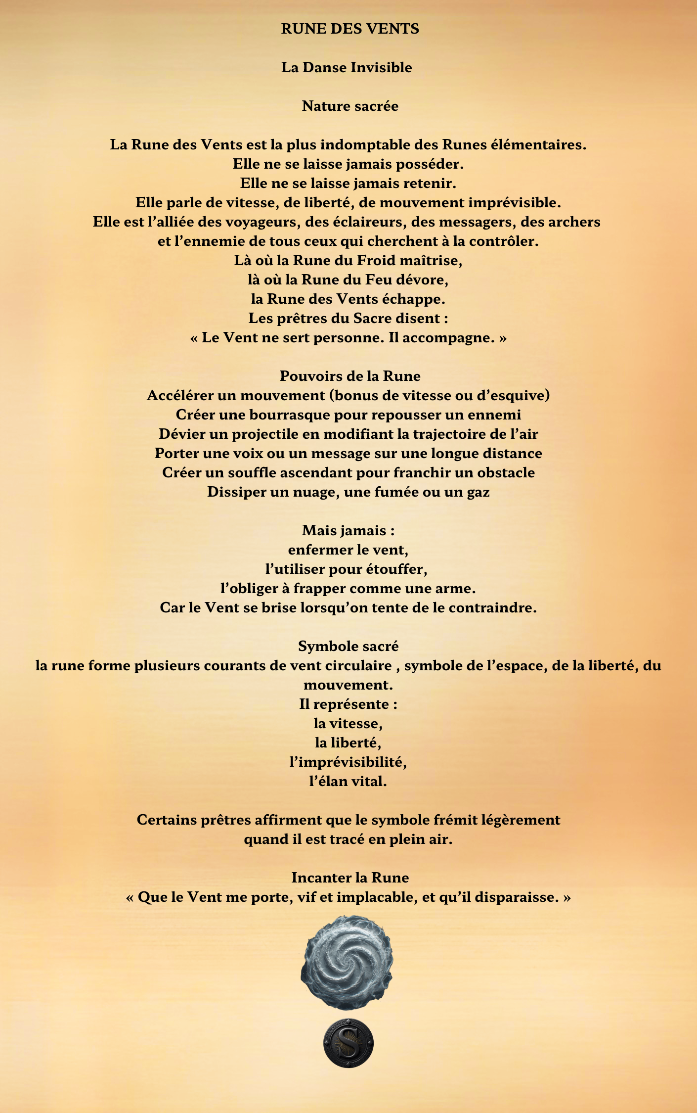 Fiche Rune des Vents