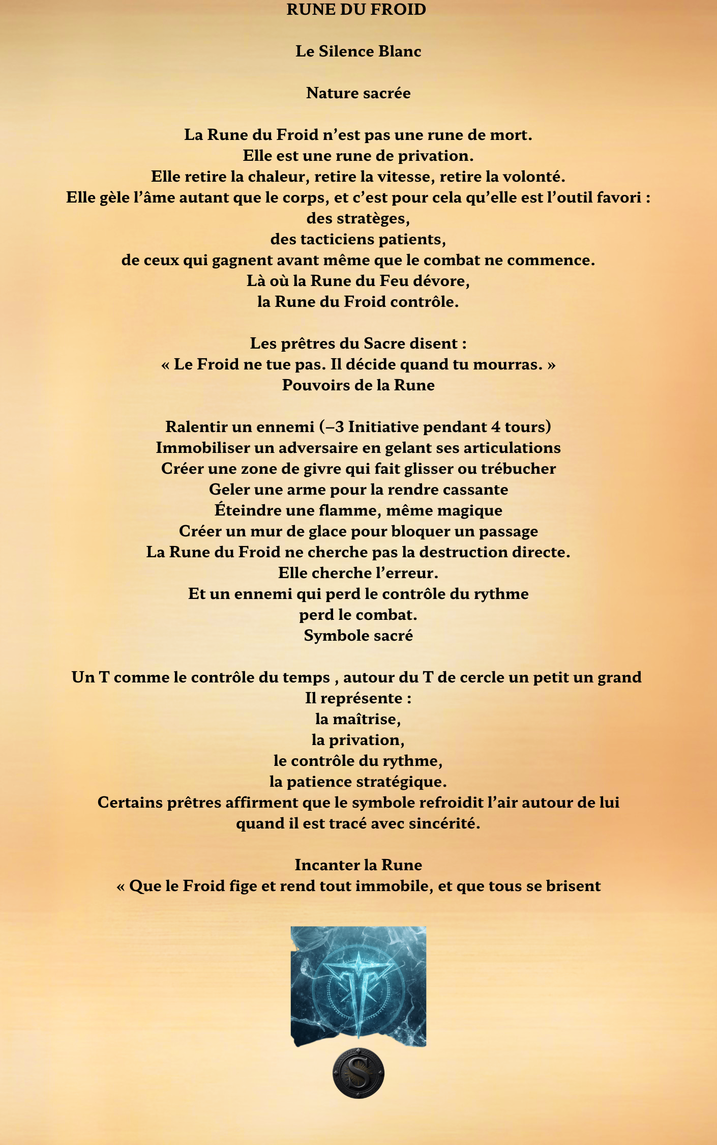 Fiche Rune du Froid